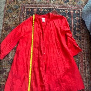 Joie Bright Red Linen dress